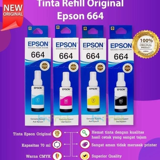 tinta epson 664 original T664 L360 L220 L350 L120 L121 ORIGINAL EPSON murah