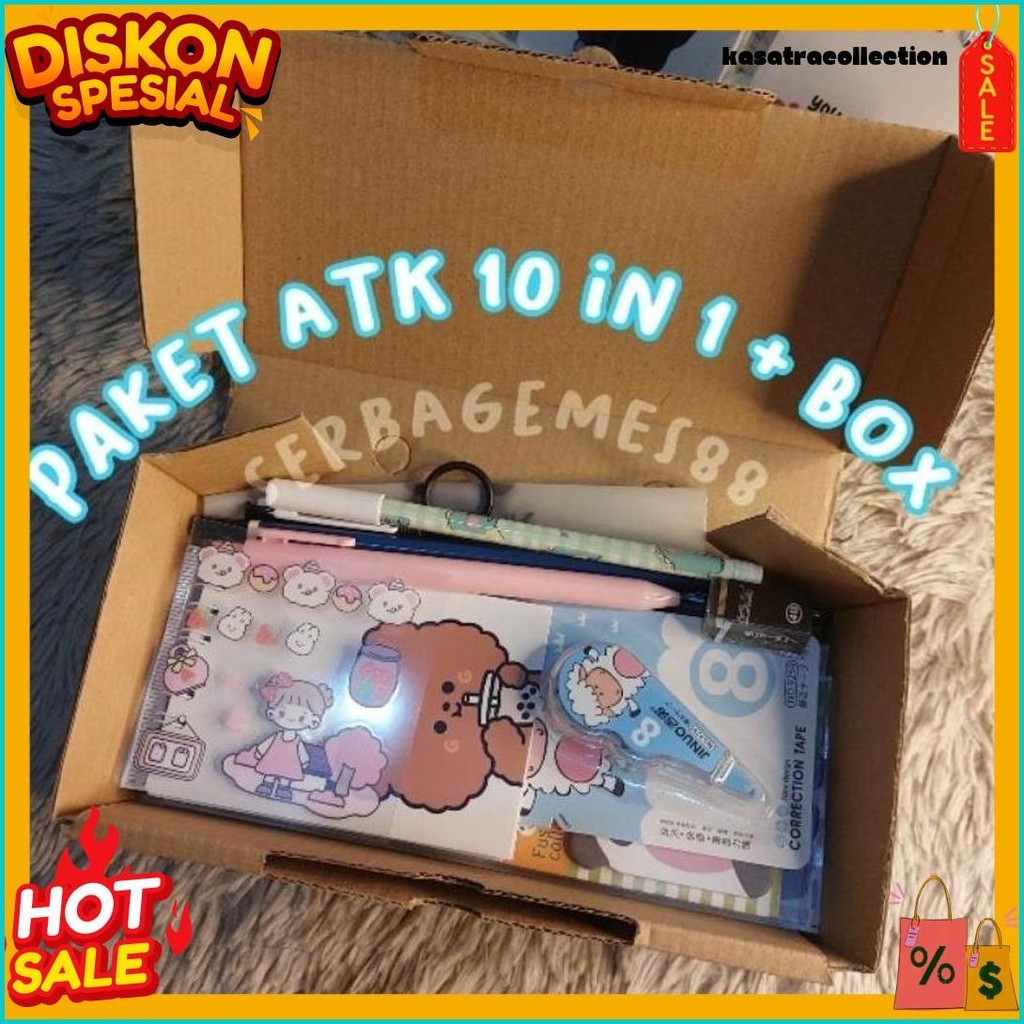 

Serbagemes88 - Set Alat Tulis Anak 10 In 1 Lengkap / Stationery Untuk Souvenir Hadiah / Hampers Kado Gift Box Sekolah / Hampers Wisuda Ulang Tahun / Paket Alat Tulis / Alat Tulis Murah / Paket Anak Unik Dan Bermanfaat /Kado Perempuan Laki Laki/ Buku Tulis