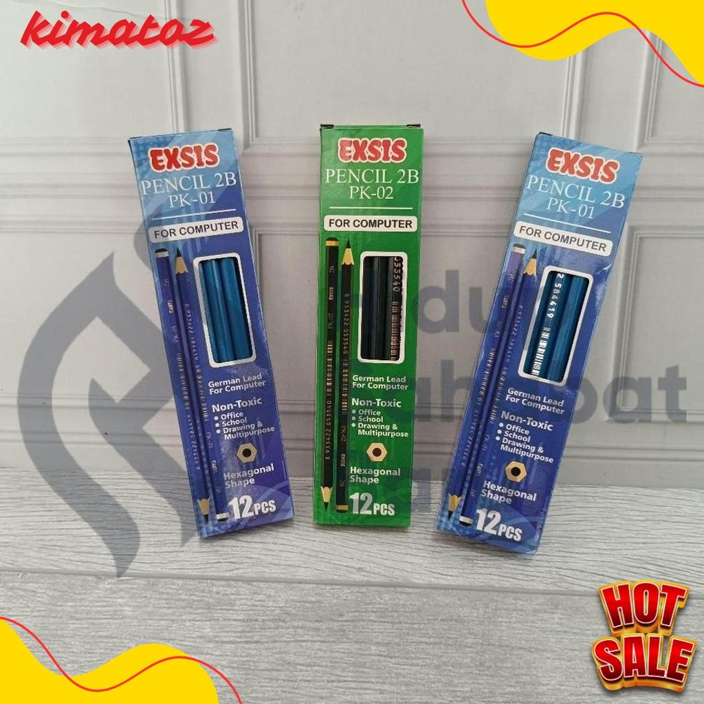 

Selusin (12 Biji) Pensil 2B Exsis Bentuk Hexagonal Terlaris! Produk Ini Banyak Dicari