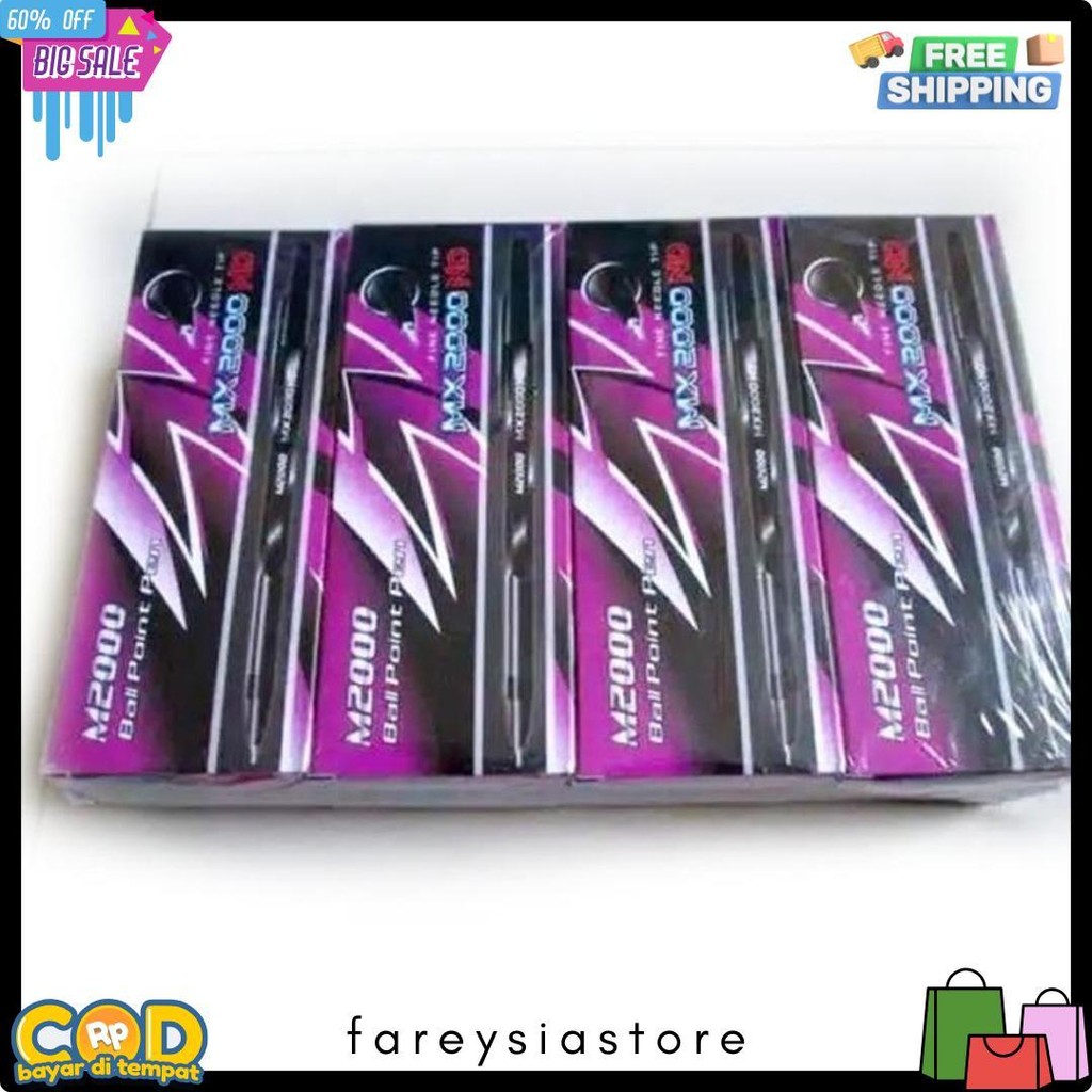 

(Grosir 1 Box Isi 12 Pcs) Pulpen M2000 / Bolpoint Pena Alat Tulis Kantor Terlaris! Produk Ini Banyak Dicari