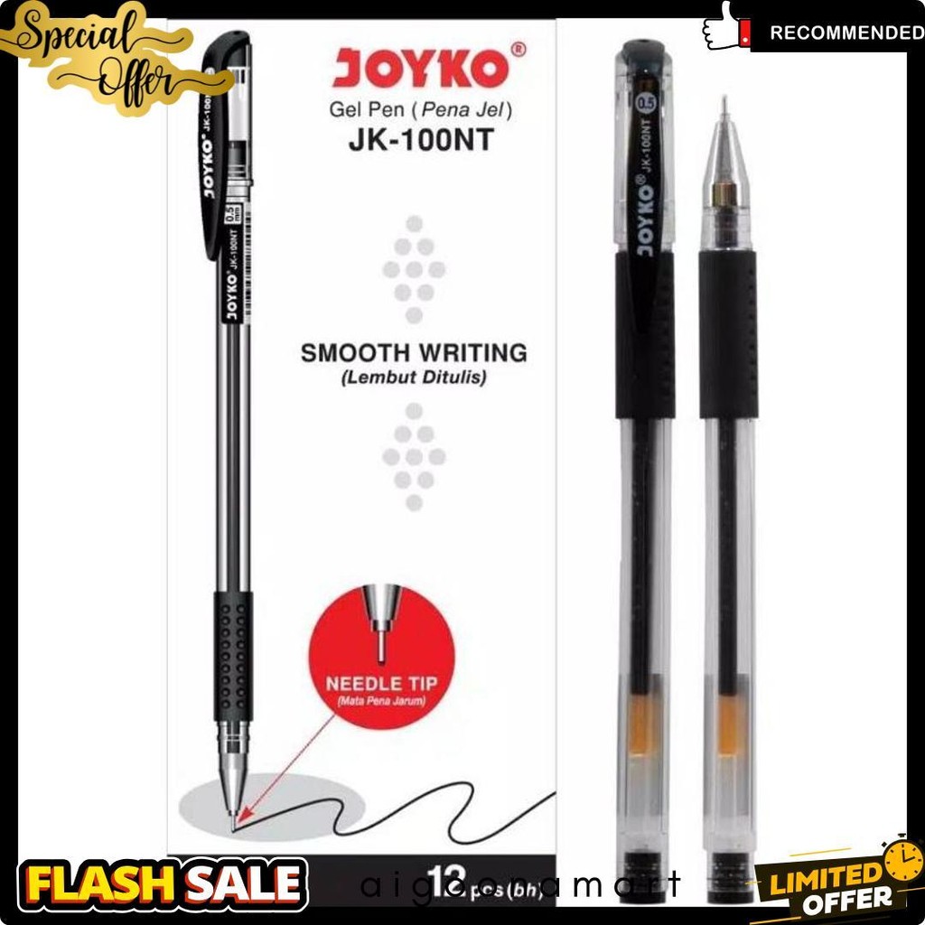

Pulpen Gel Joyko Jk 100Nt 0.5Mm Grosir 12 Pcs Terlaris! Produk Ini Banyak Dicari