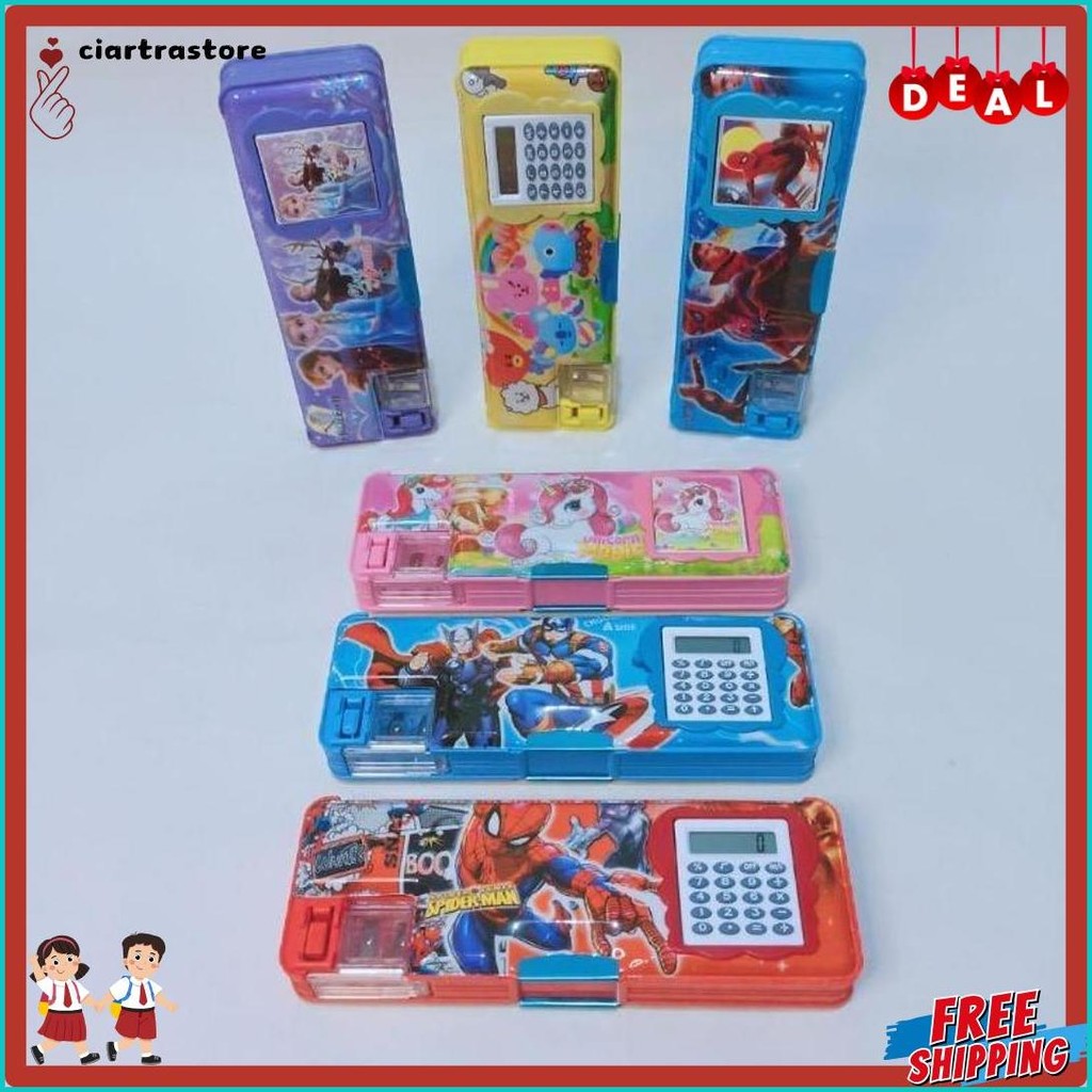 

Kotak Pensil Magnet Kalkulator / Serutan Karakter / Kotak Pensil Magnet / Kalkulator Fancy Karakter Terlaris! Produk Ini Banyak Dicari