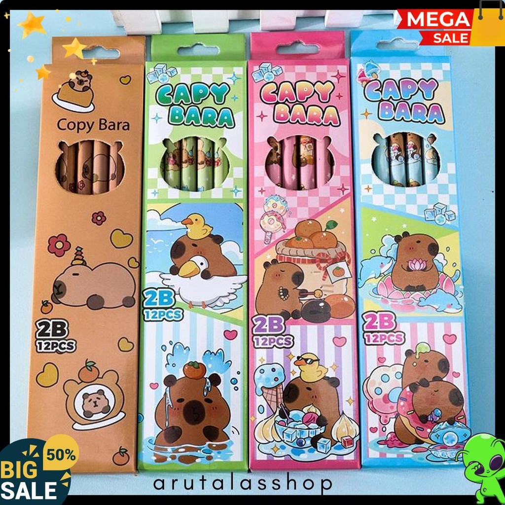 

Pensil 2B Motif Lucu / 12 Pcs Pensil Motif Astronot Capybara Dan Warna / 1 Lusin Pensil Motif Diskon Setengah Harga