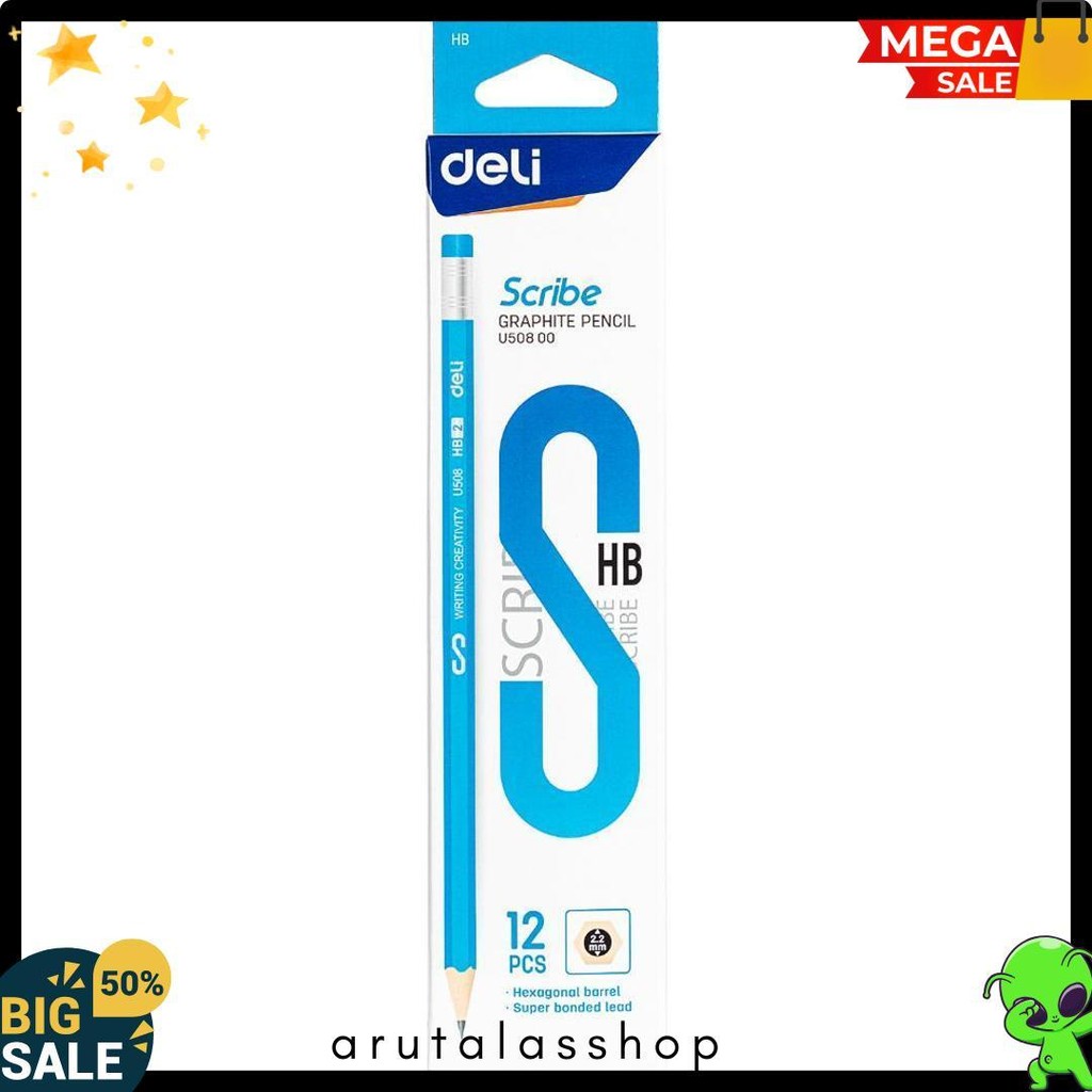 

Deli Pensil Hb / Graphite Pencil Isi 12 Dengan Penghapus Eu50800 Diskon