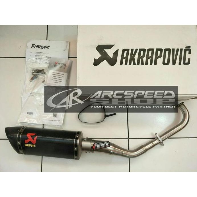 Knalpot Akrapovic Nmax 155 Fullsystem Ori Slovenia (Header custome)