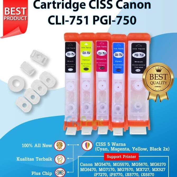 Cartridge Tinta CISS Infus 750 751 Printer Canon iX6770 iX6870 iP7270 murah