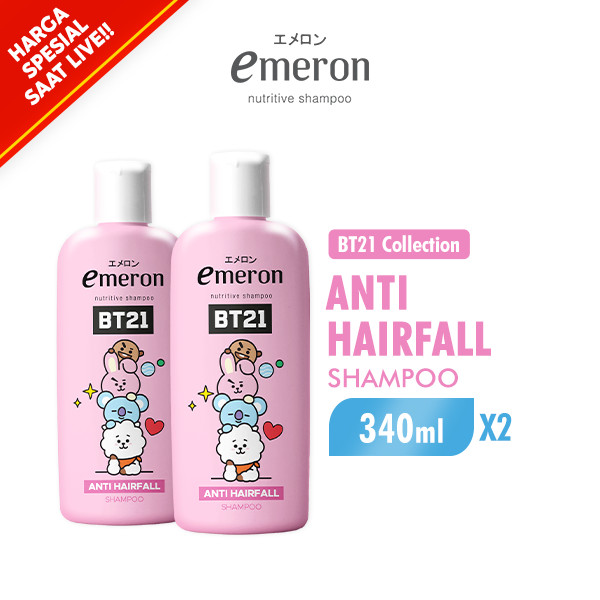 [SPECIAL LIVE] Emeron Shampoo BT21 Anti Hairfall 340 ml x2