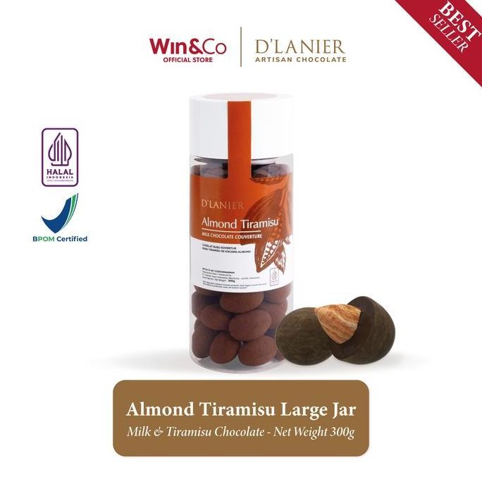 

D'Lanier Almond Tiramisu Milk Chocolate 300g Jar Besar Termurah