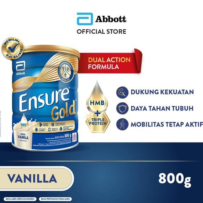 

Ensure Gold HMB Vanila 800g - Nutrisi Rendah Laktosa Dewasa Termurah