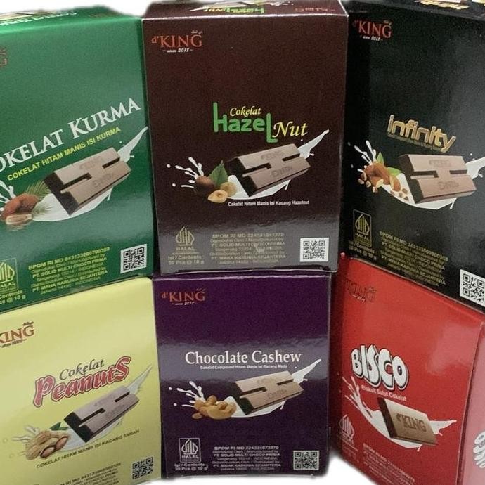

Coklat 4 in 1 D'King Dus Isi 4 Pak - Paket Coklat Varian Rasa Termurah