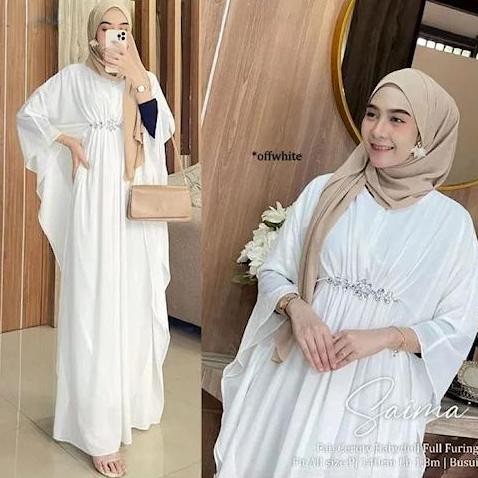 Kaftan Renda Modern Gamis Kaftan Pesta Wanita Muslim