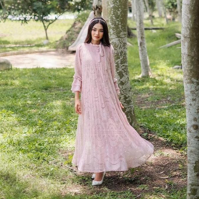 LISH - Phylicia Dress | Gamis Brukat Pesta Wanita