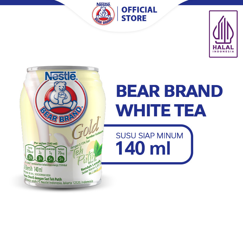 

BEAR BRAND Susu Kaleng White Tea Susu Steril 140 ml