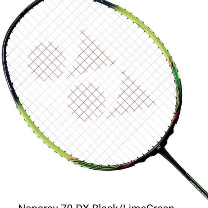 Raket Badminton Yonex Nanoray 70Dx 70 Dx 4Ug5 Black Green Lime Ori