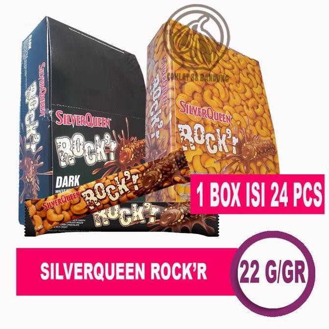 

Silverqueen Rockr Coklat Biskuit Isi 24pcs x 22gr Silver Queen Wafer Chocolate Termurah