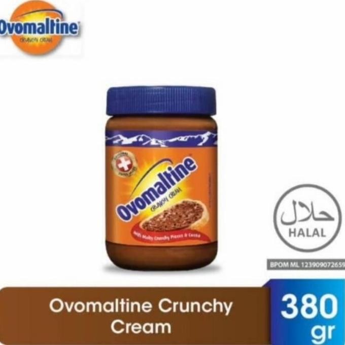 

Selai Cokelat Ovomaltine Crunchy Spread 380gr Original Import Coklat Roti Termurah