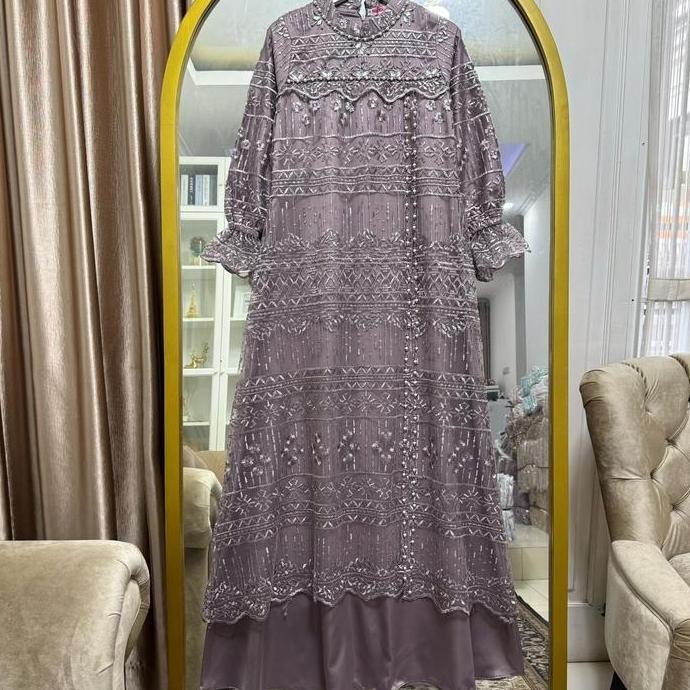 gamis tile lepas pasang model renjana dress premium