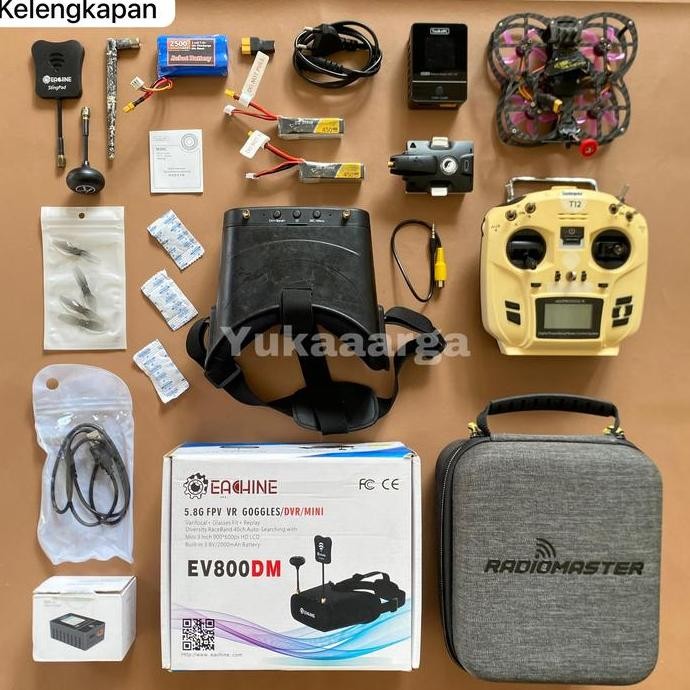 Drone FPV EXUAV90 2 Inch | RTF / Ready To Fly (Paket Lengkap)