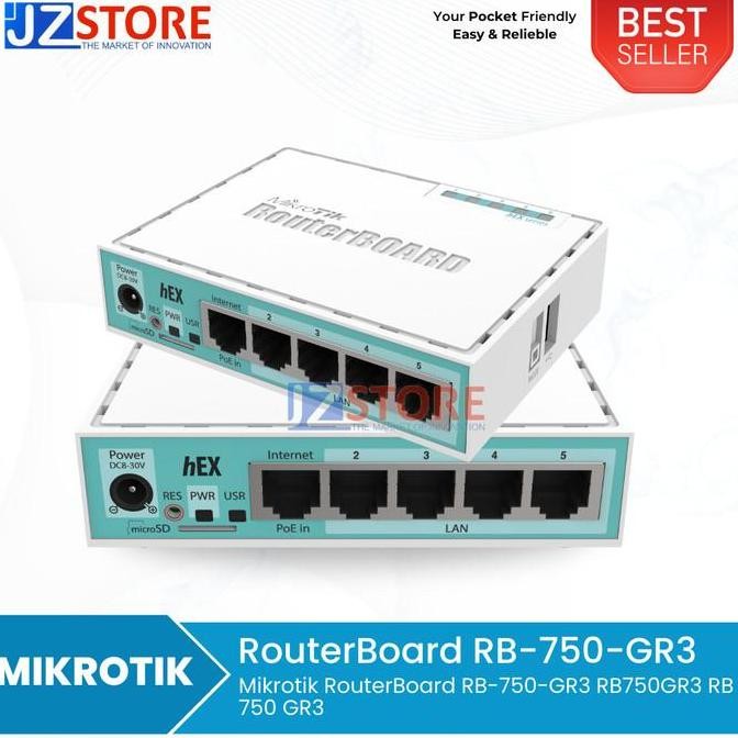 MIKROTIK ROUTERBOARD RB-750-GR3 RB750GR3 RB 750 GR3 ORIGINAL DAN TERPERCAYA