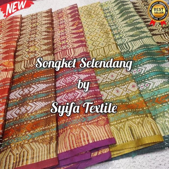 kain songket palembang setelan (songket + selendang). songket murah