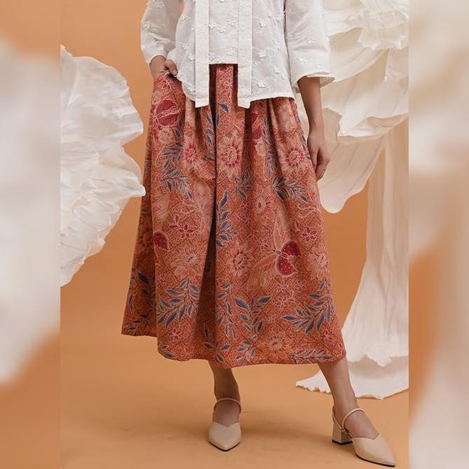 NONA RARA - Encim Skirt Redwood P0471, Rok batik wanita modern