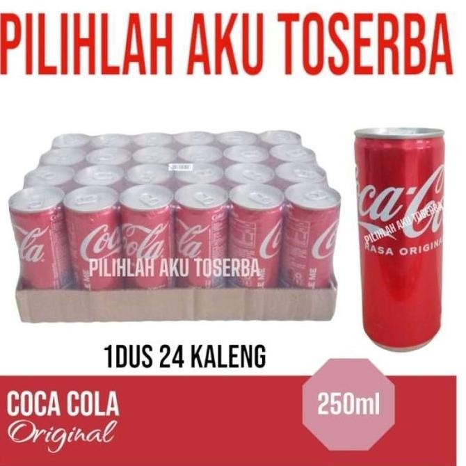 

Coca Cola Kaleng 250ml 1 Dus Isi 24 Minuman Soda Original Segar Termurah