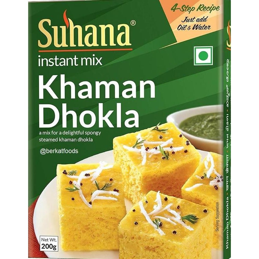 

'+'+'+'+] Instant Mix Khaman Dhokla Suhana / Premix Spongy Steamed Indian Snack Gujarat India Halal