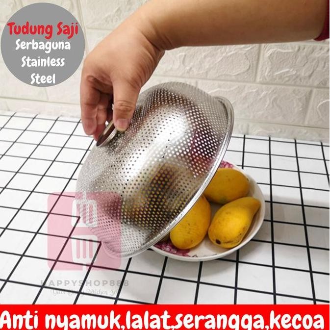 Tudung Saji Mini Stainless 30cm Tempat Cuci Sayur Buah 30 cm Stainless Steel Multifungsi