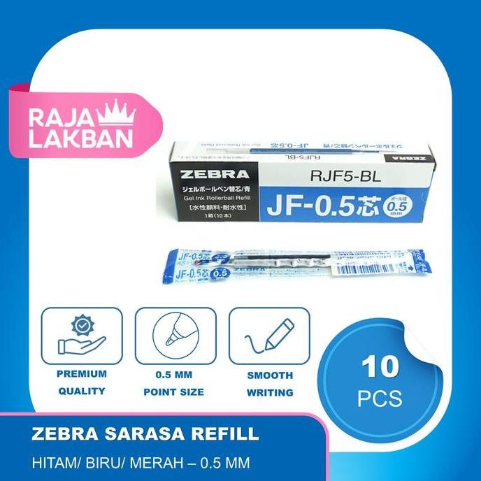 

tersedia refill pulpen zebra sarasa jf 0.5mm - paket hitam biru merah (isi ulang)