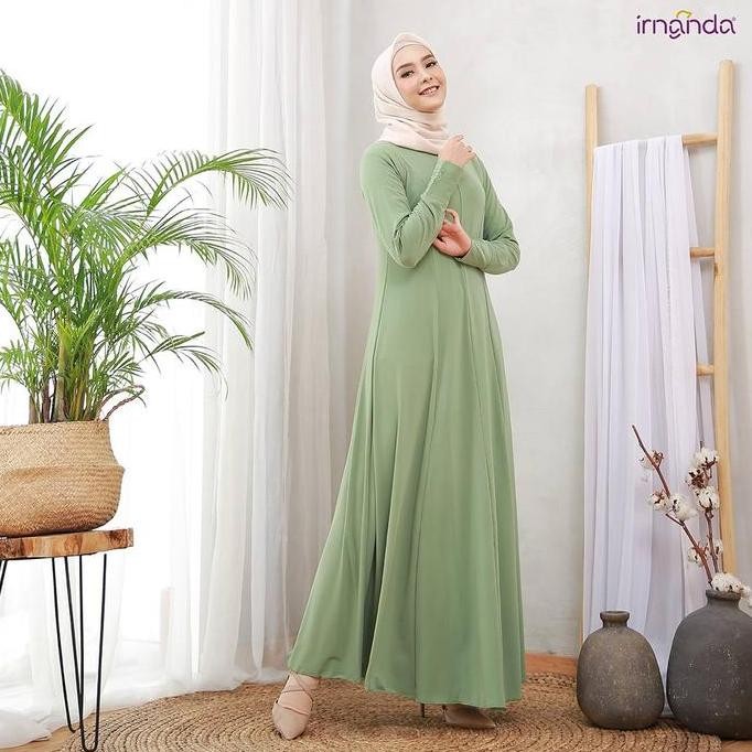 Gamis Jersey Rempel Gamis Jersey Korea Dress Polos Premium Nada Irnanda- By Click Fit Muslim