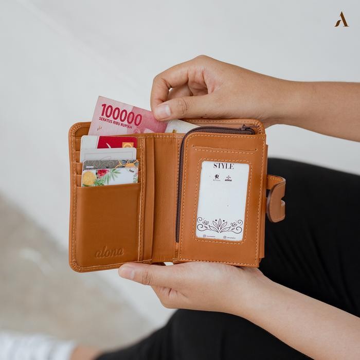 Dompet Wanita Dompet Kulit Alona Lotus Wallet