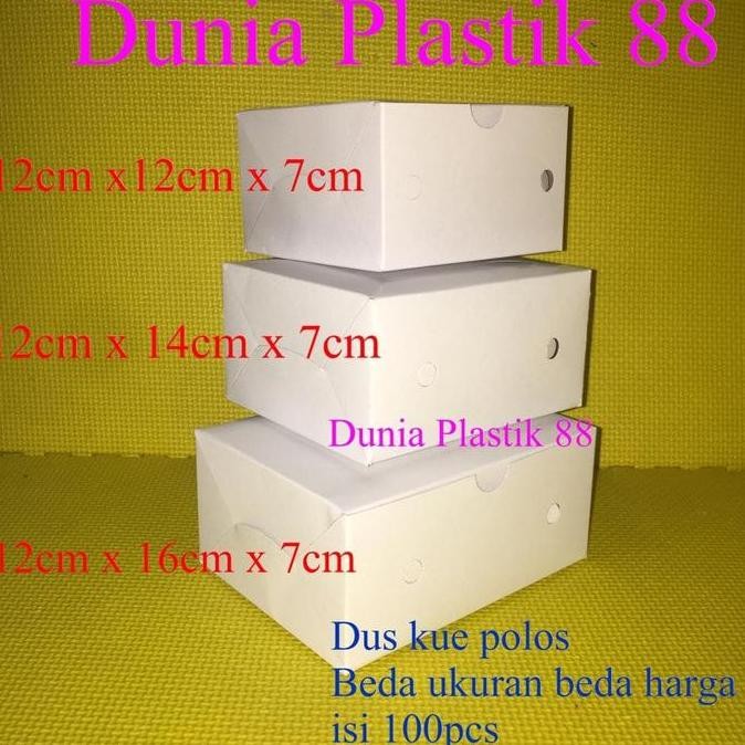 

isi100pcs DUS kue PS 12x16CM box kotak kertas tempat snack hajatan