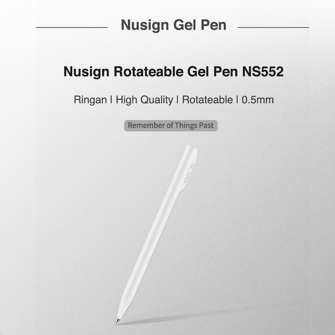

tersedia pulpen gel nusign ns552 0.5mm - model putar hitam abs elegan