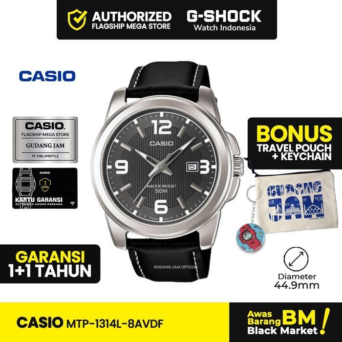 Wl Casio General Mtp-1314L-8Avdf | Jam Tangan Pria Cowok | Analog | Anti Air | Original | Casio Watc