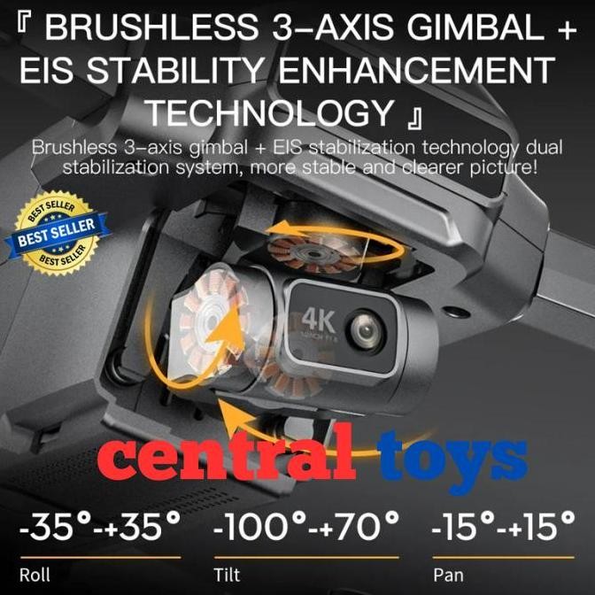 SJRC F22 S3 pro GPS brushless 3-axis gimbal drone camera 4K 6KM