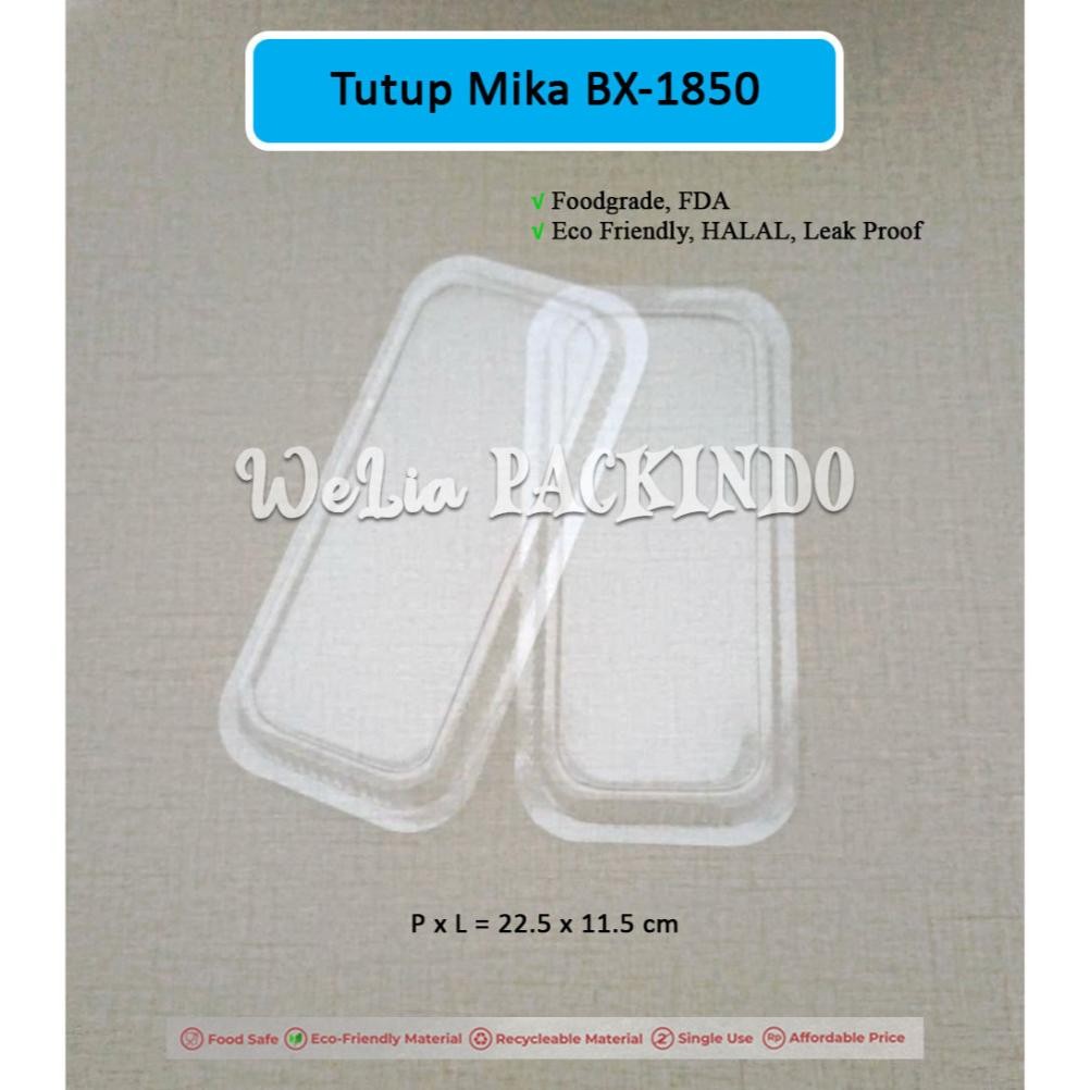 Bisa Cod Aluminium Foil Tray Bx-1850 + Tutup Untuk Puding, Roti Loaf, Cake, Mentai, Lasagna, Spaghet