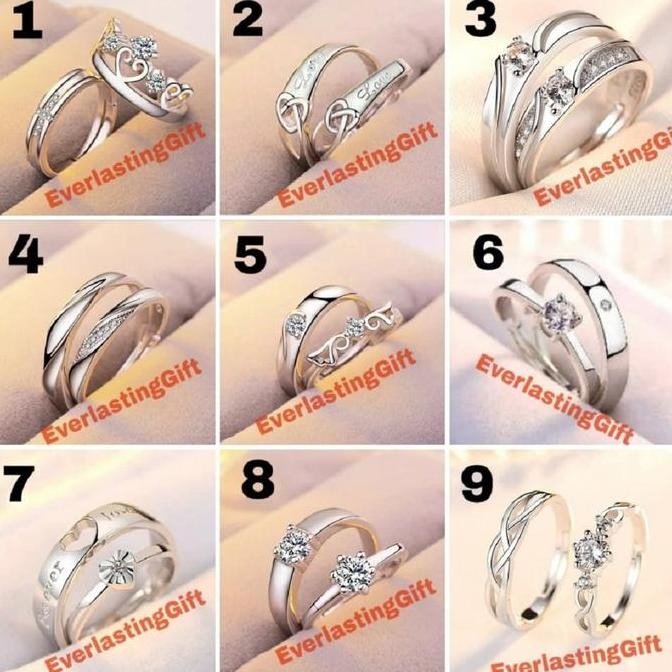CIncin Couple (Cincin Perak, Anti Karat) Cincin Tunangan Cincin Nikah