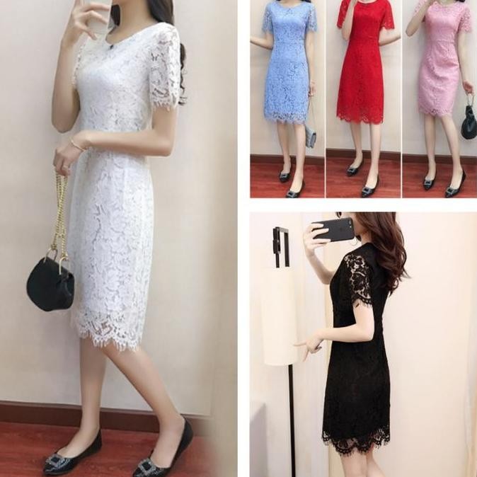 Dress pesta Brokat wanita  fit to 3XL/dress brukat /dress formal kondangan mewah cewek cantik remaja