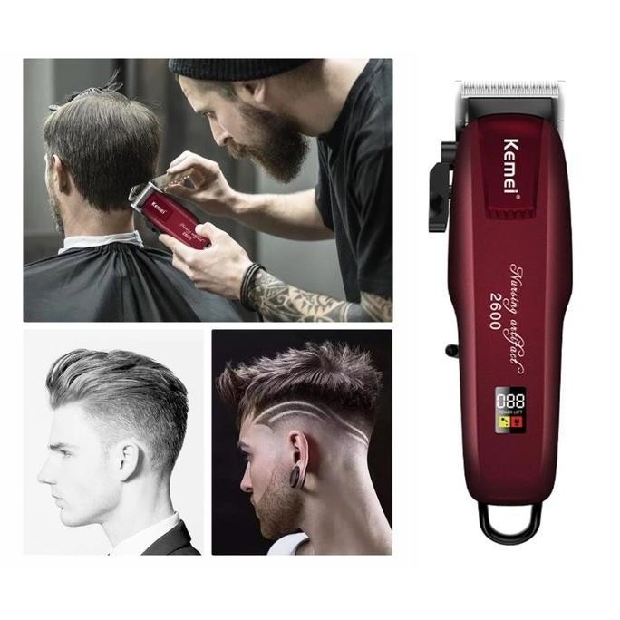 Alat Cukur Rambut Kemei Km 2600 Pg Hair Clipper Lcd Cukuran Km Pg2600