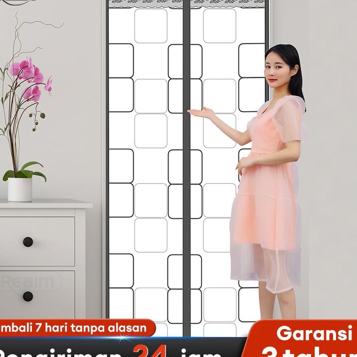 Tirai Pintu Magnet Pvc Khusus Ruang Ac Tirai Magnet Elegan Bahan Plastik Pvc Anti Nyamuk Kawat Nyamu