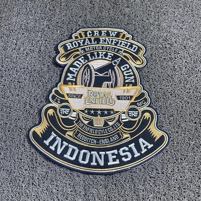 Backpatch Punggung Royal Enfie,Patch Besar,Emblem Besar,Emblem Bordir