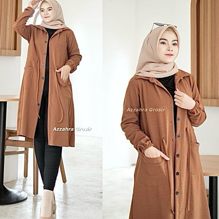 Am Celsia Cardan Wanita Serut Pinggang Outer Wanita Kasual