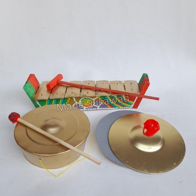 *$*$*$*$] Alat musik gamelan mini Bali 30cm gong cengceng mainan edukasi anak