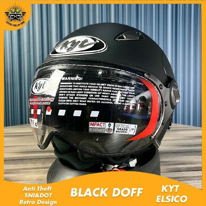 Helm Kyt Elsico Solid Retro Half-Face Motorcycle Dengan Sistem Ventilasi Inovatif