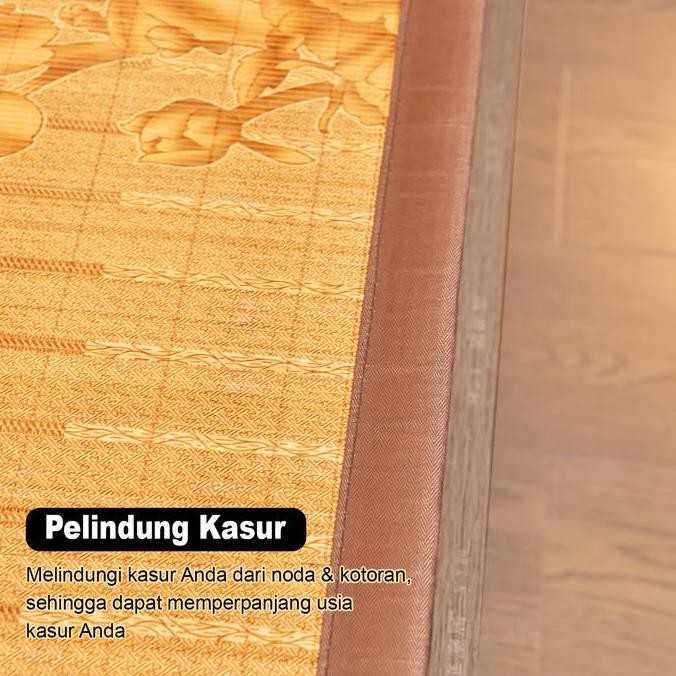Tikar Bambu Lipat Premium / Tikar Bambu Premium Karpet Bambu Alas Lantai Halus FREE TAS / Matras Bam