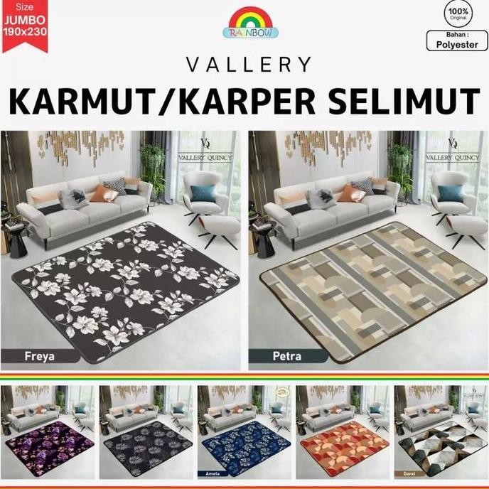 Vallery Quincy - Karpet Selimut / Karmut JUMBO (190x230) Karpet Malaysia Terlaris pilihan