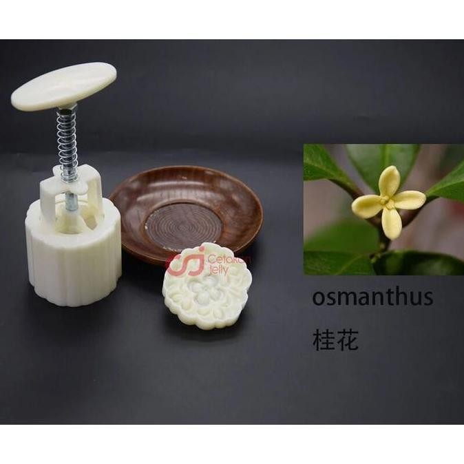 ] CJ Cetakan Kue Bulan Moon Cake Mooncake Nastar Taiwan Bunga Osmanthus 50 Gram