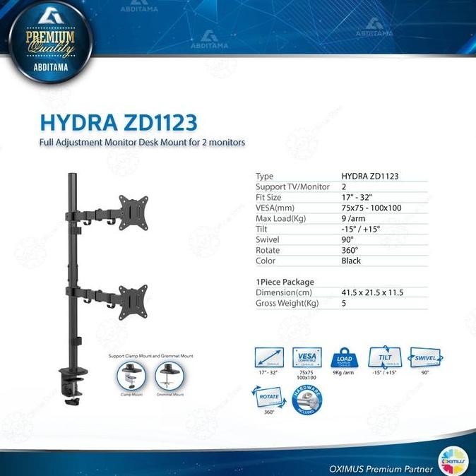 

Sale Bracket Meja Lcd Led Tv 2 Monitor 13" - 27" Oximus Hydra Zd1123 Bracket Meja Desk OrganizerAndAccessories