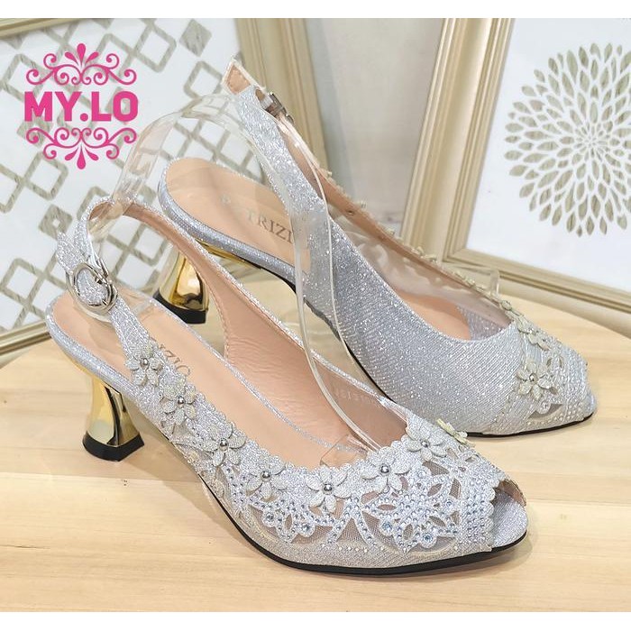 Sepatu Pesta Wanita Heels Wedding Wanita Selop Kebaya Pengantin Sandal Nikah Perempuan Lamaran Seser