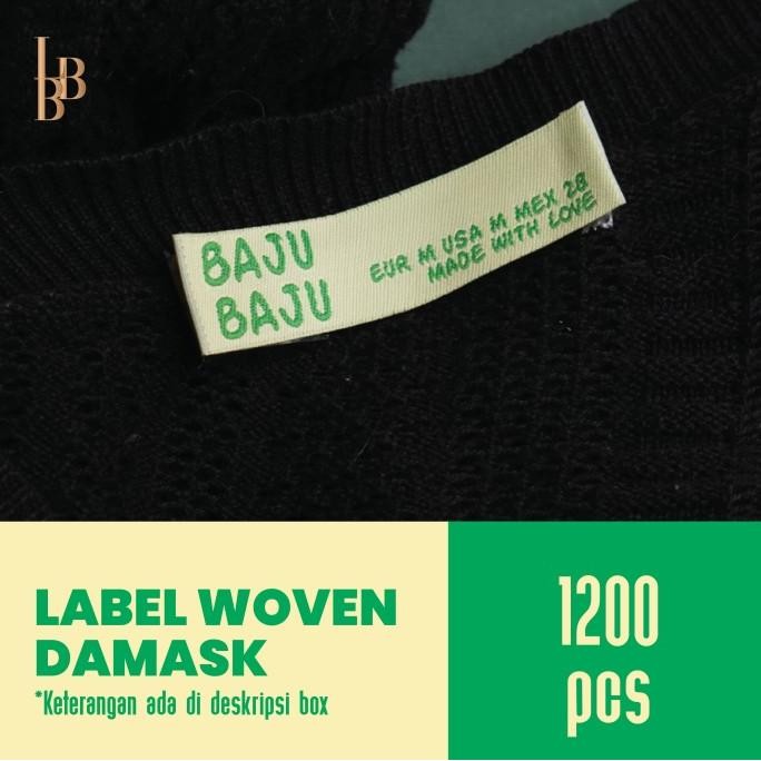 Label Baju Custom Woven 150lusin / 1.800pcs